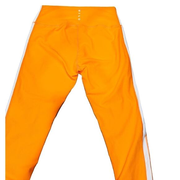 WILO THE LABEL Ribbed Leggings Orange With Side Stripes Size L NWT - Picture 5 of 7